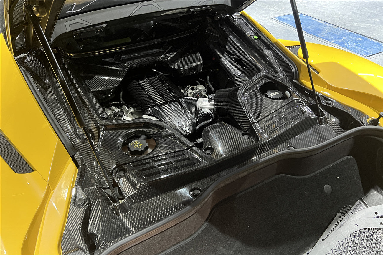 2020-UP Maserati MC20 Dry Carbon Fiber Engine Bay Room Interior - Carbonado