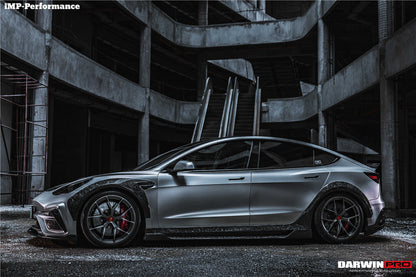 2017-2020 Tesla Model 3 IMPII Performance Partial Carbon Fiber Full Body Kit - DarwinPRO Aerodynamics