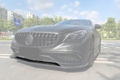 2014-2017 Mercedes Benz C217 S63/S65 AMG Coupe Carbon Fiber Front Bumper Lip - DarwinPRO Aerodynamics