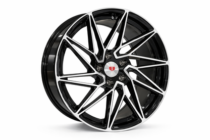 E1300 Black Machined Face 19x9.5 ET35 5.114 – (Square Set of 4)