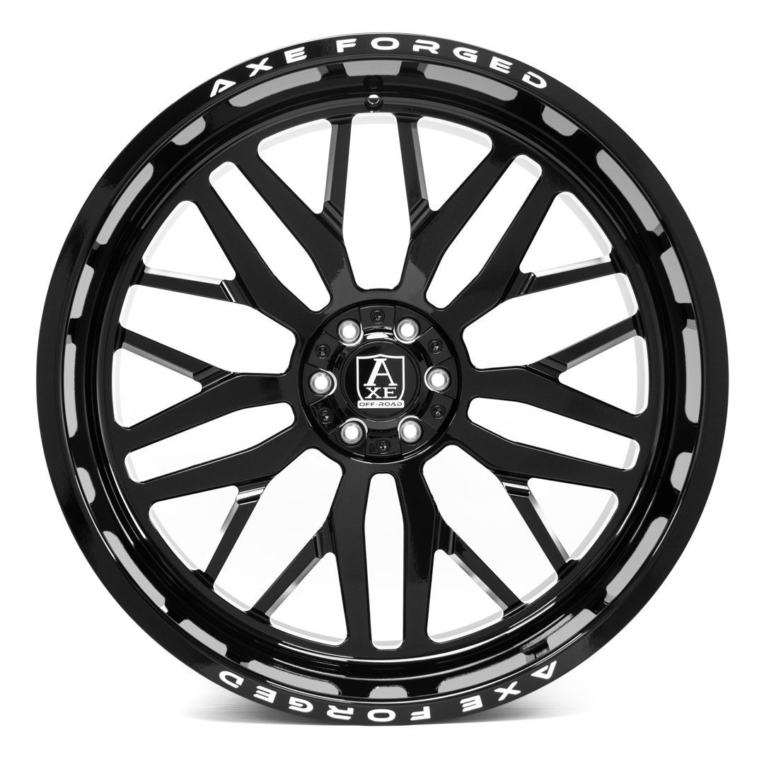 AXE WHEELS AF11 Forged GLOSS BLACK MILLED 26x14 ET-76 6x135 (Square Set of 4)