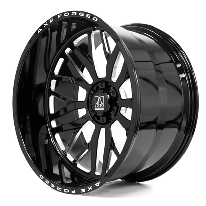 AXE WHEELS AF11 Forged GLOSS BLACK MILLED 26x14 ET-76 6x139 (Square Set of 4)