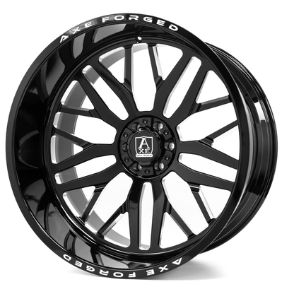 AXE WHEELS AF11 Forged GLOSS BLACK MILLED 26x14 ET-76 6x135 (Square Set of 4)