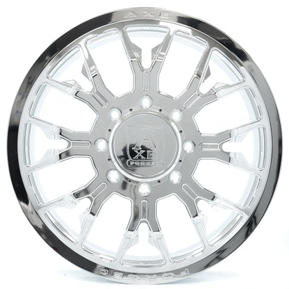 AXE WHEELS AF6 DUALLY (front) FULLY POLISHED 22x8.25 ET-146,+168 8x210 (Square Set of 4)