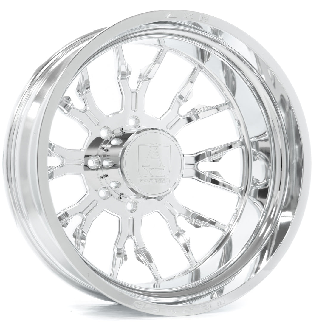 AXE WHEELS AF6 DUALLY (inner) FULLY POLISHED 24x8.25 ET-146,+168 8x210 (Square Set of 4)