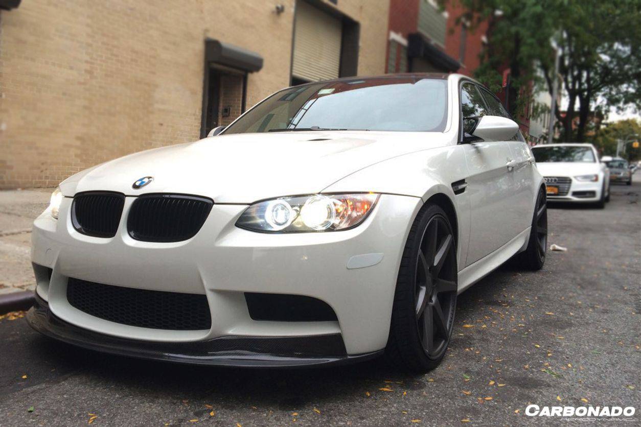 2008-2012 BMW M3 E90/E92/E93 AKM Style Carbon Fiber Front Lip - Carbonado Aero