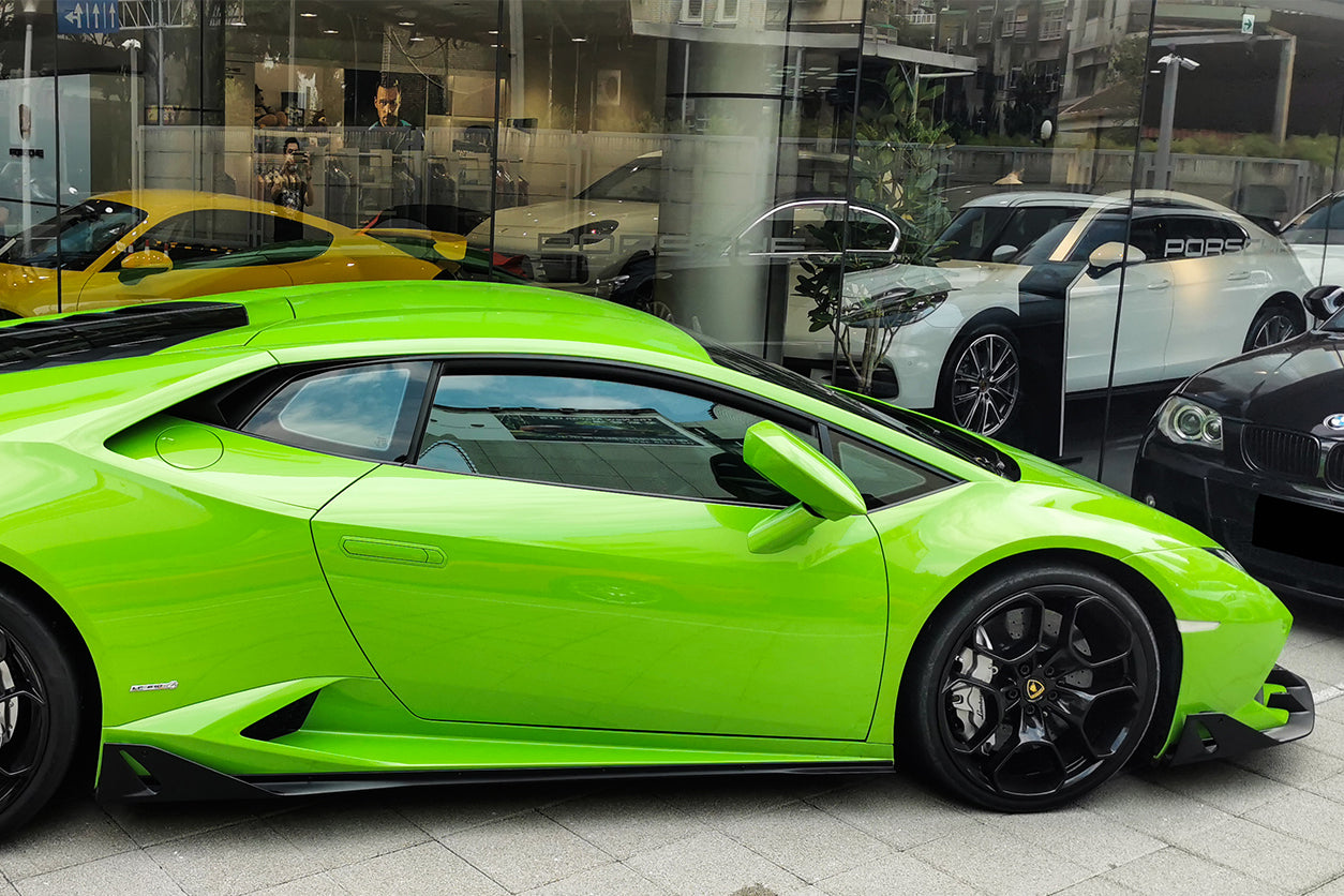 2015-2020 Lamborghini Huracan LP610/LP580 AO Style Carbon Fiber Side Skirts - DarwinPRO Aerodynamics