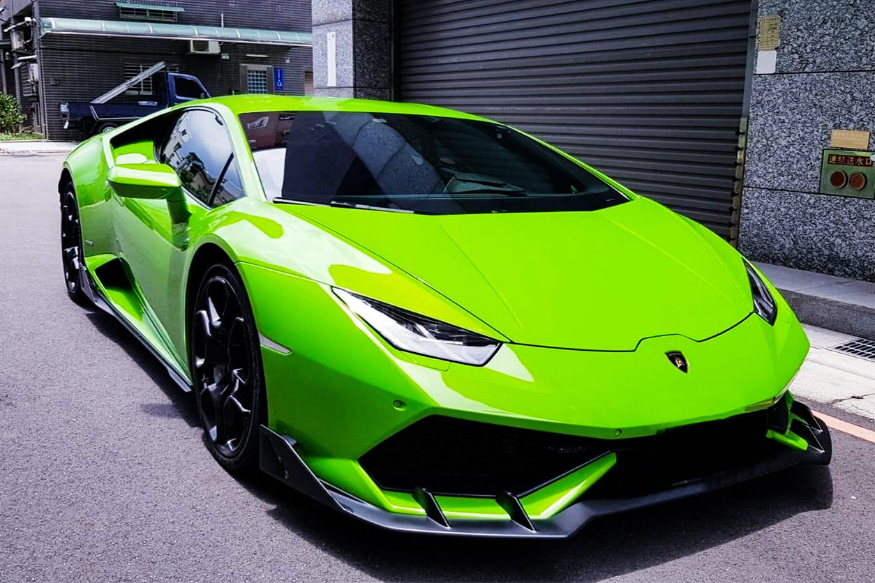 2015-2020 Lamborghini Huracan LP610 AO Style Carbon Fiber Front Lip - DarwinPRO Aerodynamics