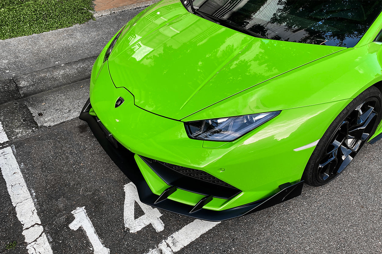 2015-2020 Lamborghini Huracan LP610 AO Style Carbon Fiber Front Lip - DarwinPRO Aerodynamics