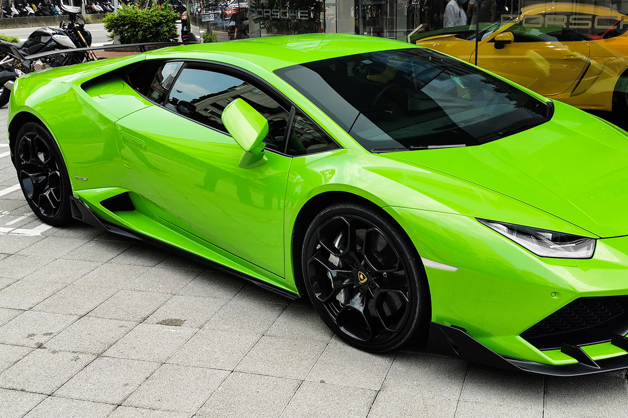 2015-2020 Lamborghini Huracan LP610/LP580 AO Style Carbon Fiber Side Skirts - DarwinPRO Aerodynamics