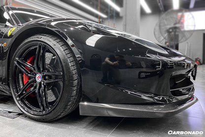 2010-2015 Ferrari F458 Coupe & Spider AP Style Carbon Fiber Front Lip - Carbonado