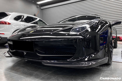2010-2015 Ferrari 458 Coupe/Spyder AP Style Carbon Fiber Front Lip - DarwinPRO Aerodynamics