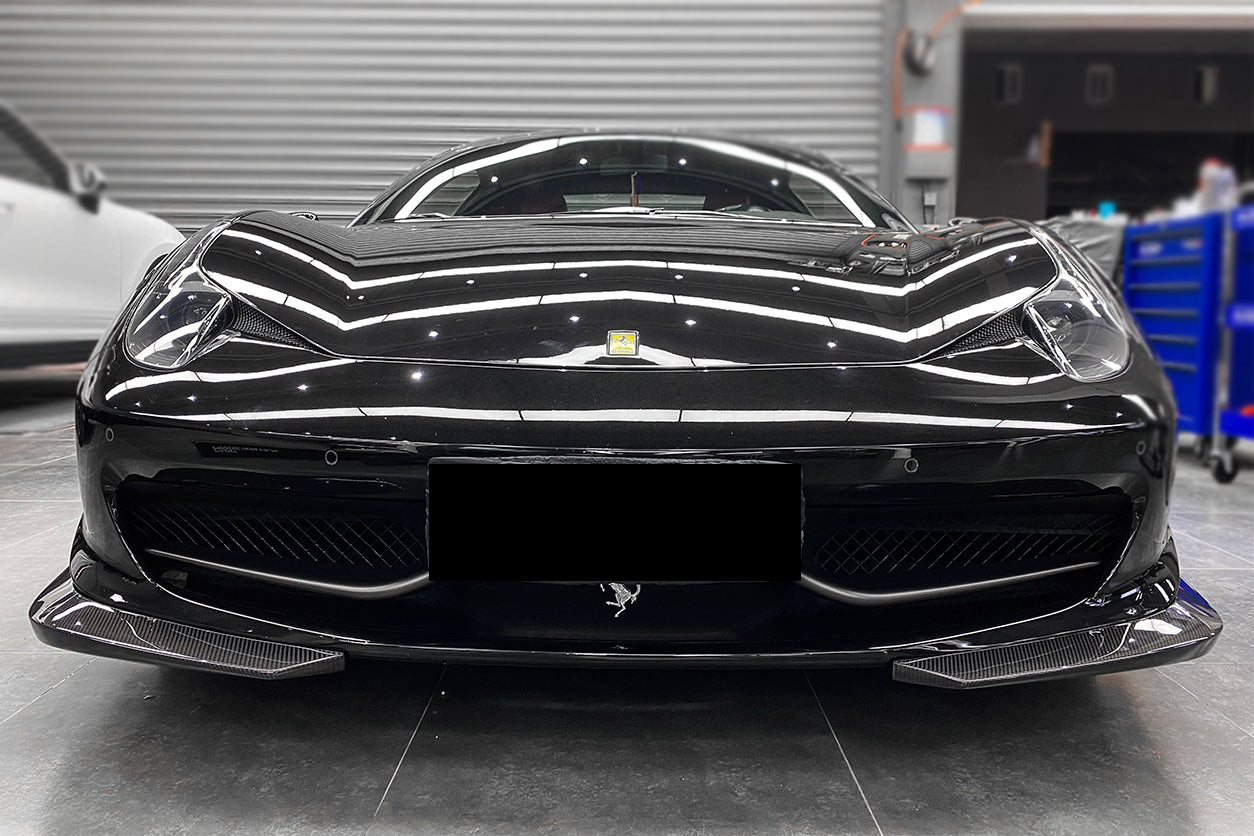 2010-2015 Ferrari 458 Coupe & Spider AP Style Carbon Fiber Front Lip - DarwinPRO Aerodynamics