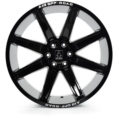 AXE WHEELS ARTEMIS GLOSS BLACK MILLED 20x10 ET-19 8x170 (Square Set of 4)