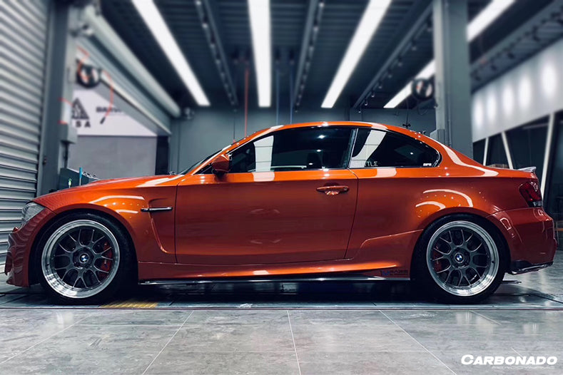 2008-2013 BMW 1M Only RZ Style Carbon FIber Side Skirts - Carbonado