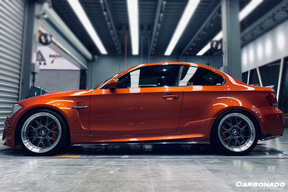 2008-2013 BMW 1M Only RZ Style Carbon FIber Side Skirts - Carbonado