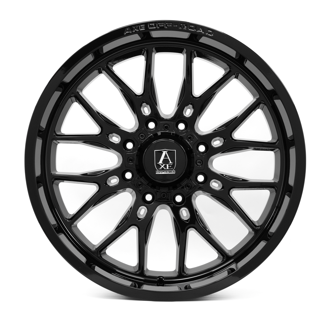 AXE WHEELS ATLAS GLOSS BLACK 22x10 ET-19 8x165 (Square Set of 4)