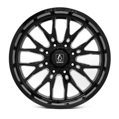 AXE WHEELS ATLAS GLOSS BLACK 22x10 ET-19 8x165 (Square Set of 4)