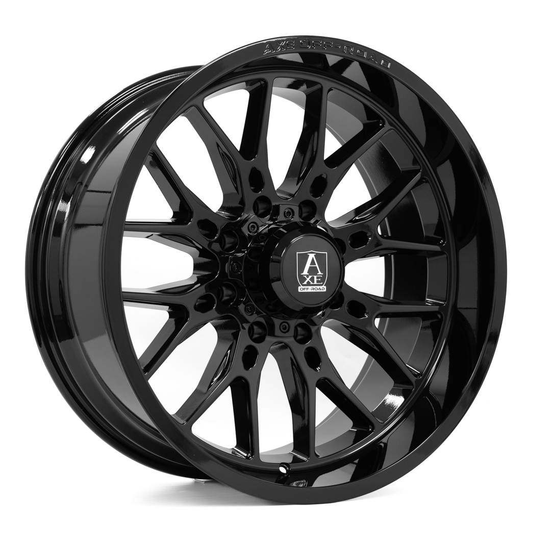 AXE WHEELS ATLAS GLOSS BLACK 22x10 ET-19 8x165 (Square Set of 4)