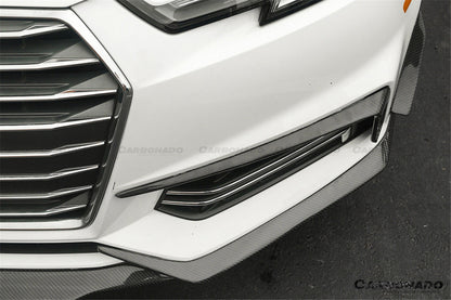 2017-2018 AUDI B9 A4 Sport  S4 MD Style Carbon Fiber Front Canards