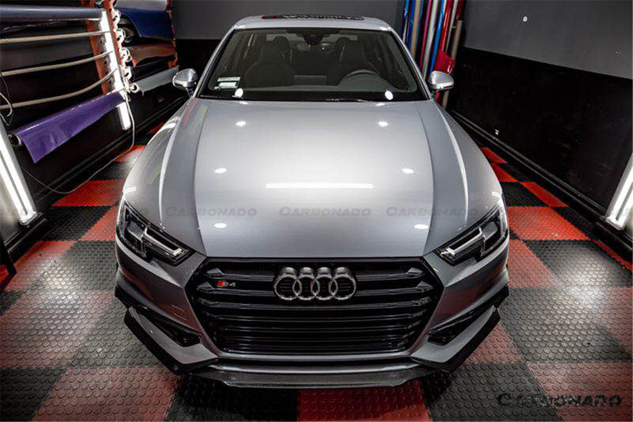 2017-2018 AUDI B9 A4 Sport  S4 MD Style Carbon Fiber front bumper air vents trim