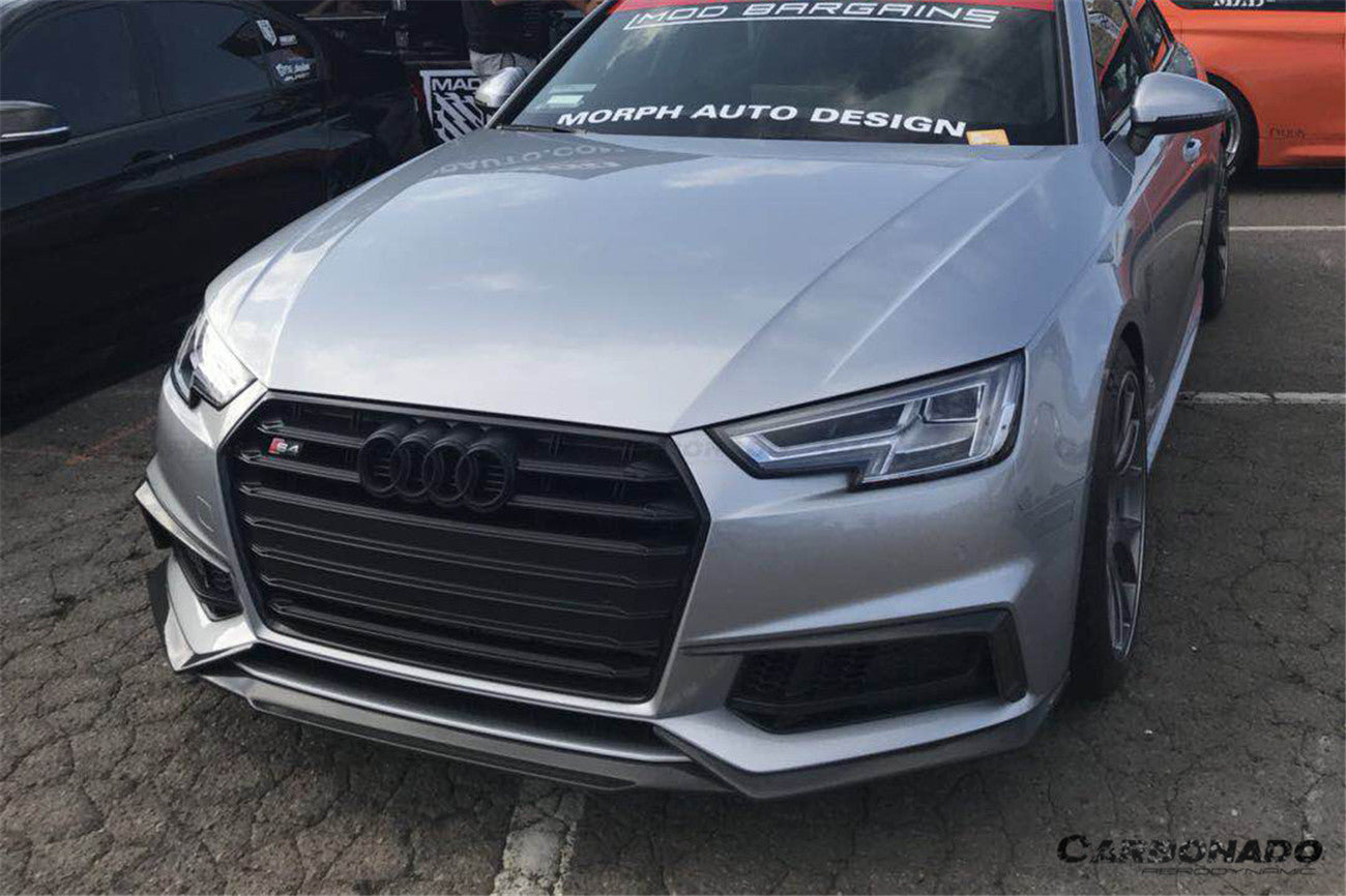 2017-2018 AUDI B9 A4 Sport  S4 MD Style Carbon Fiber front bumper air vents trim