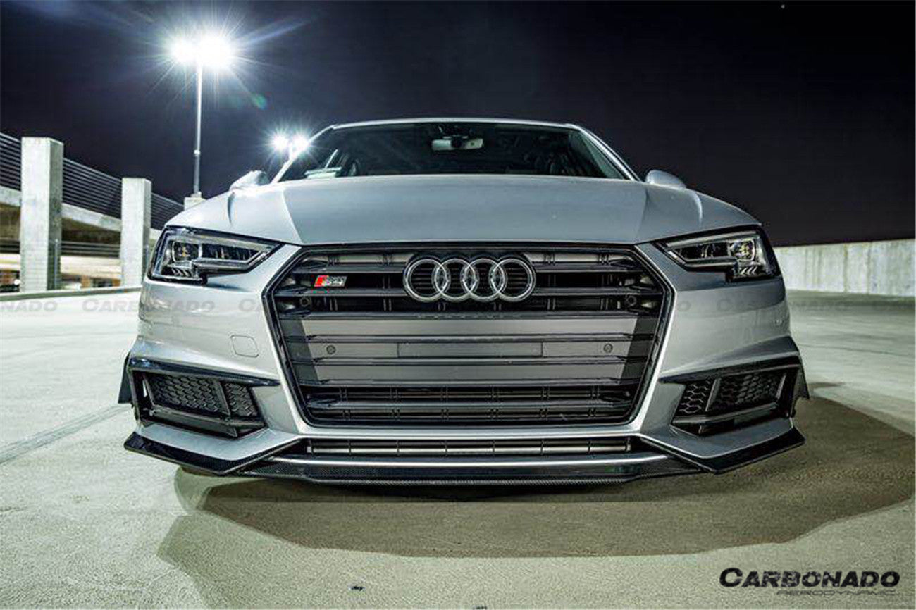 2017-2018 AUDI B9 A4 Sport  S4 MD Style Carbon Fiber Front Lip