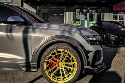 2020-2023 Audi RSQ8 AD Style Dry Carbon Fiber Fender Flare Wheel Trims