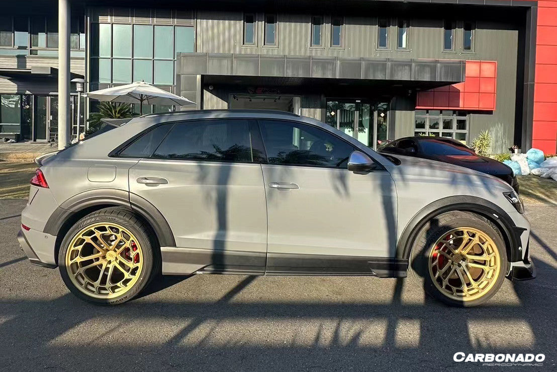 2019-2023 Audi Q8  SQ8  RSQ8 AD Style Dry Carbon Fiber Side Skirts