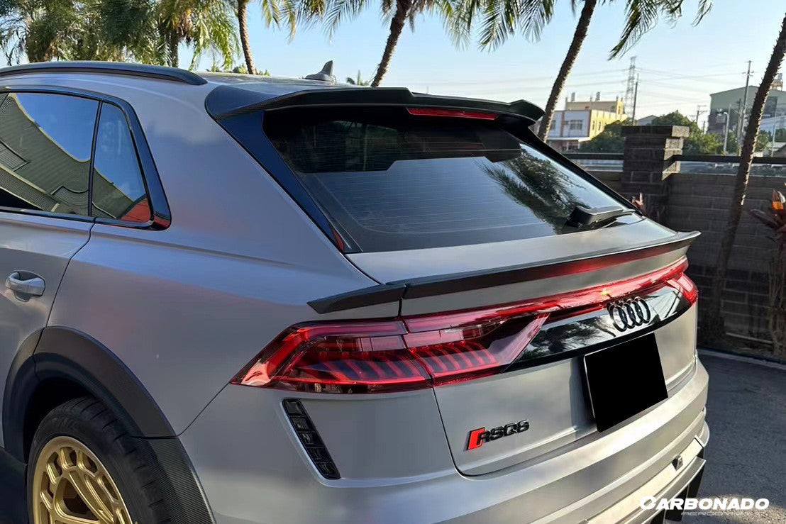2019-2023 Audi Q8  SQ8  RSQ8 AD Style Dry Carbon Fiber Trunk Spoiler