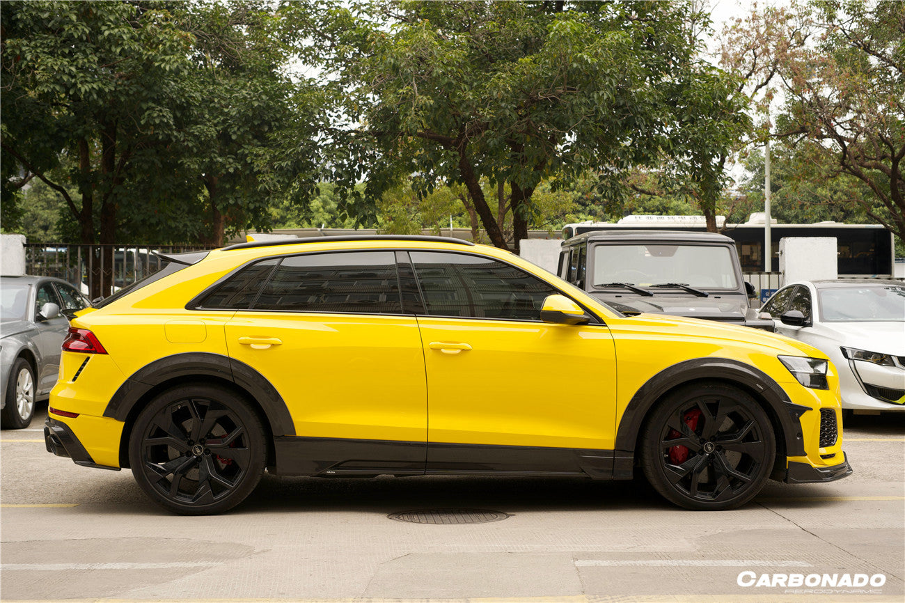 2019-2023 Audi Q8  SQ8  RSQ8 AD Style Dry Carbon Fiber Side Skirts