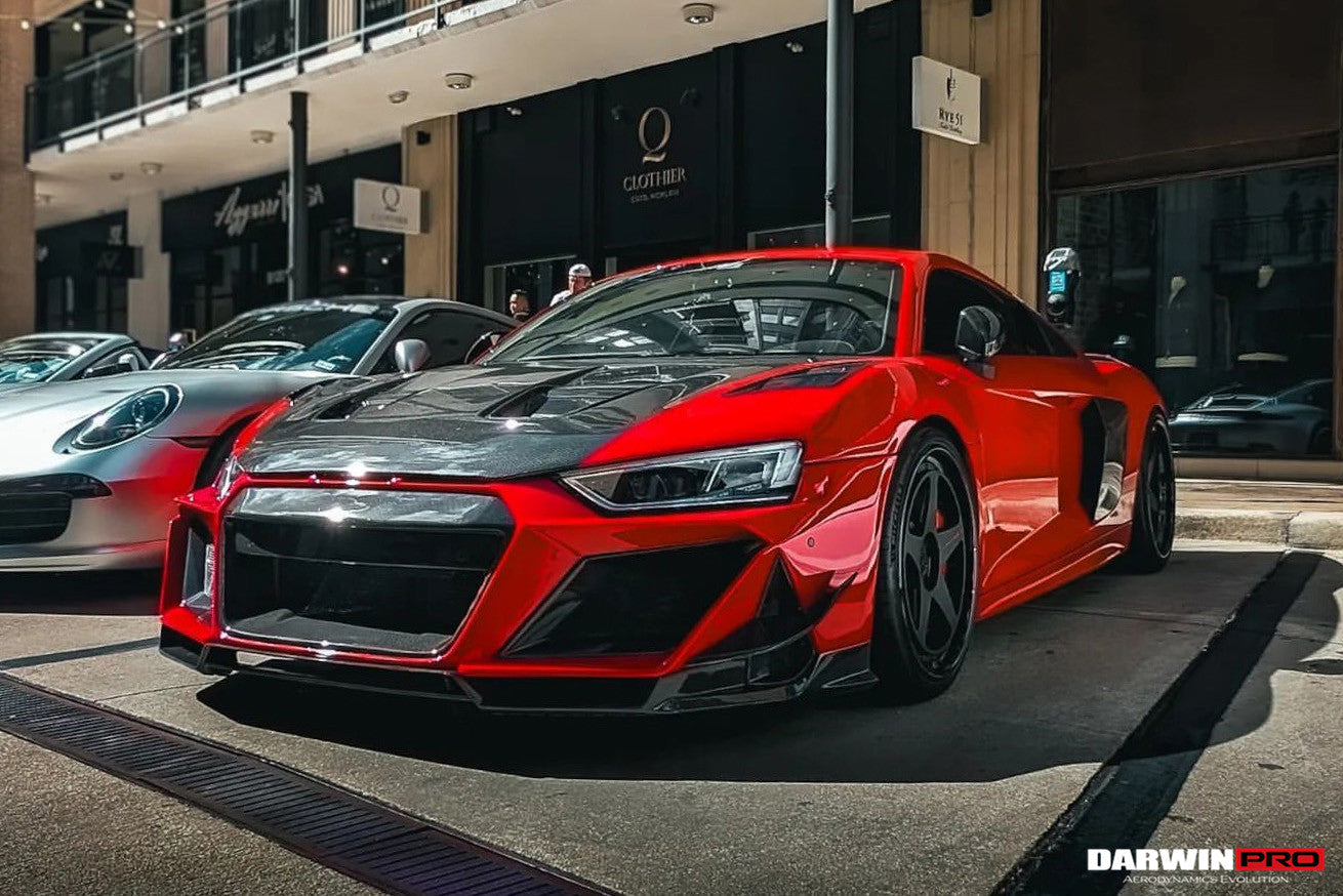 2016-2018 Audi R8 Coupe/Spyder IMPII Part Carbon Fiber Front Bumper - DarwinPRO Aerodynamics