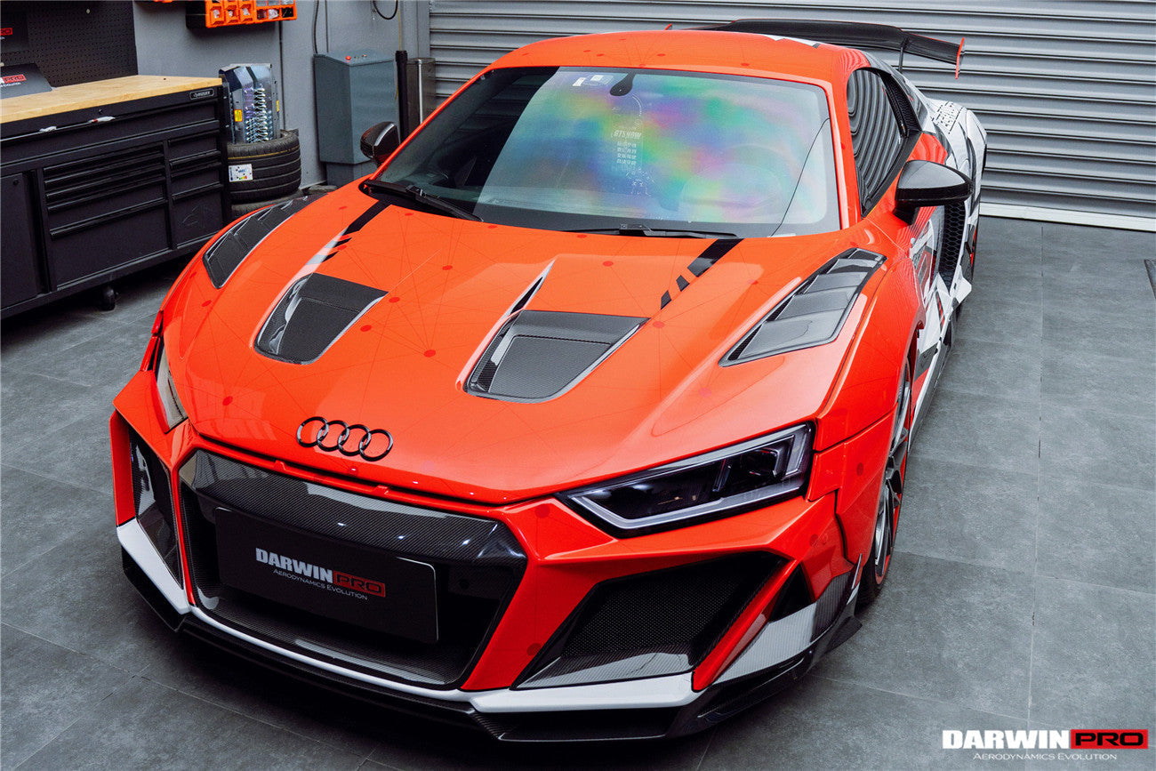 2016-2018 Audi R8 Coupe/Spyder IMPII Part Carbon Fiber Front Bumper - DarwinPRO Aerodynamics