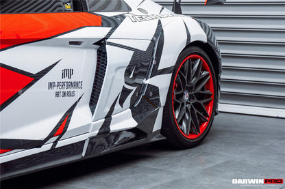 2016-2018 Audi R8 Coupe/Spyder iMPII Carbon Fiber Side Skirts Add on - DarwinPRO Aerodynamics