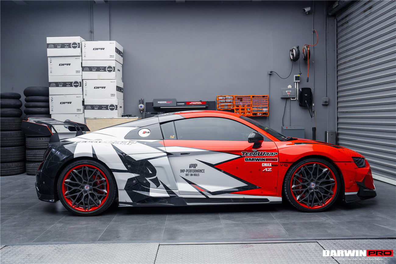 2016-2018 Audi R8 Coupe/Spyder iMPII Carbon Fiber Side Skirts Add on - DarwinPRO Aerodynamics