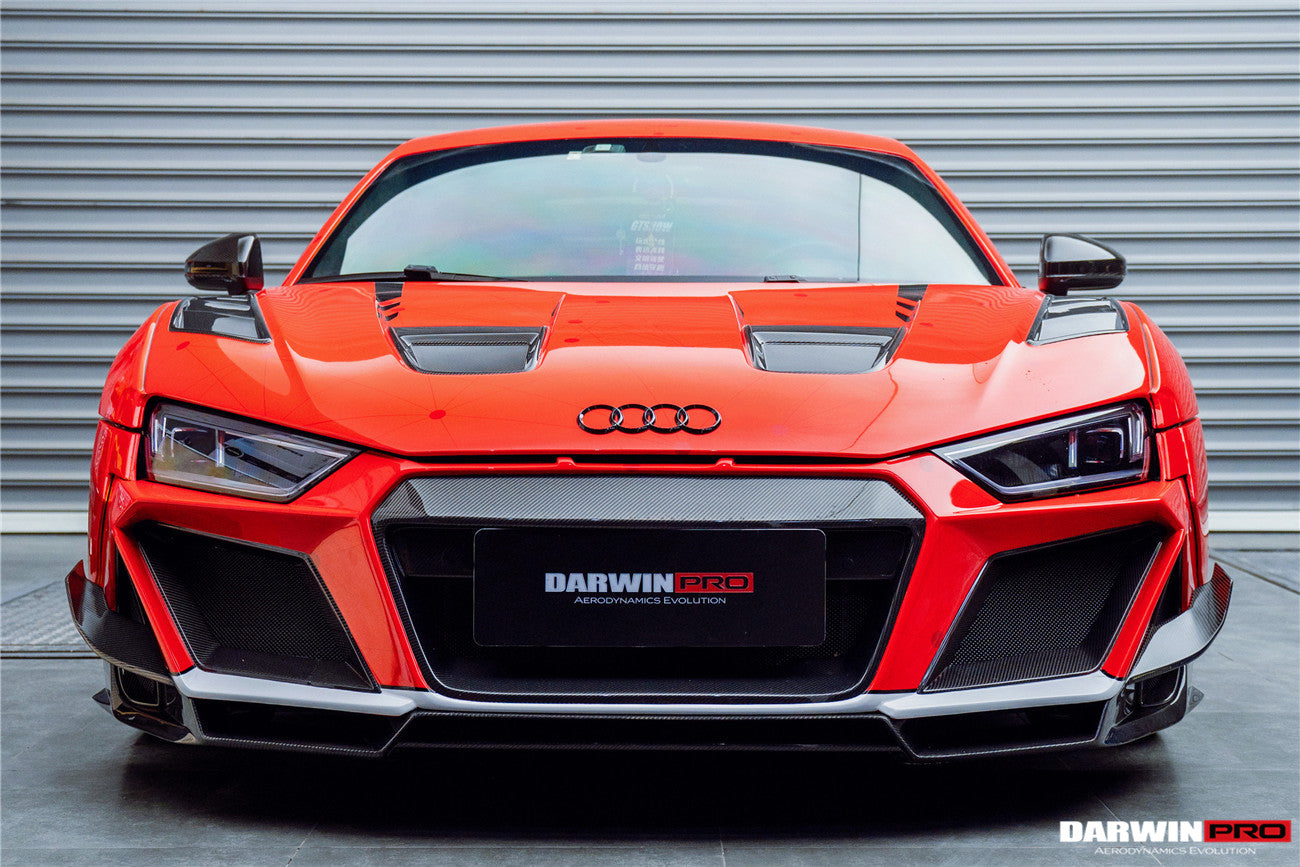 2016-2018 Audi R8 Coupe/Spyder IMPII Part Carbon Fiber Front Bumper - DarwinPRO Aerodynamics