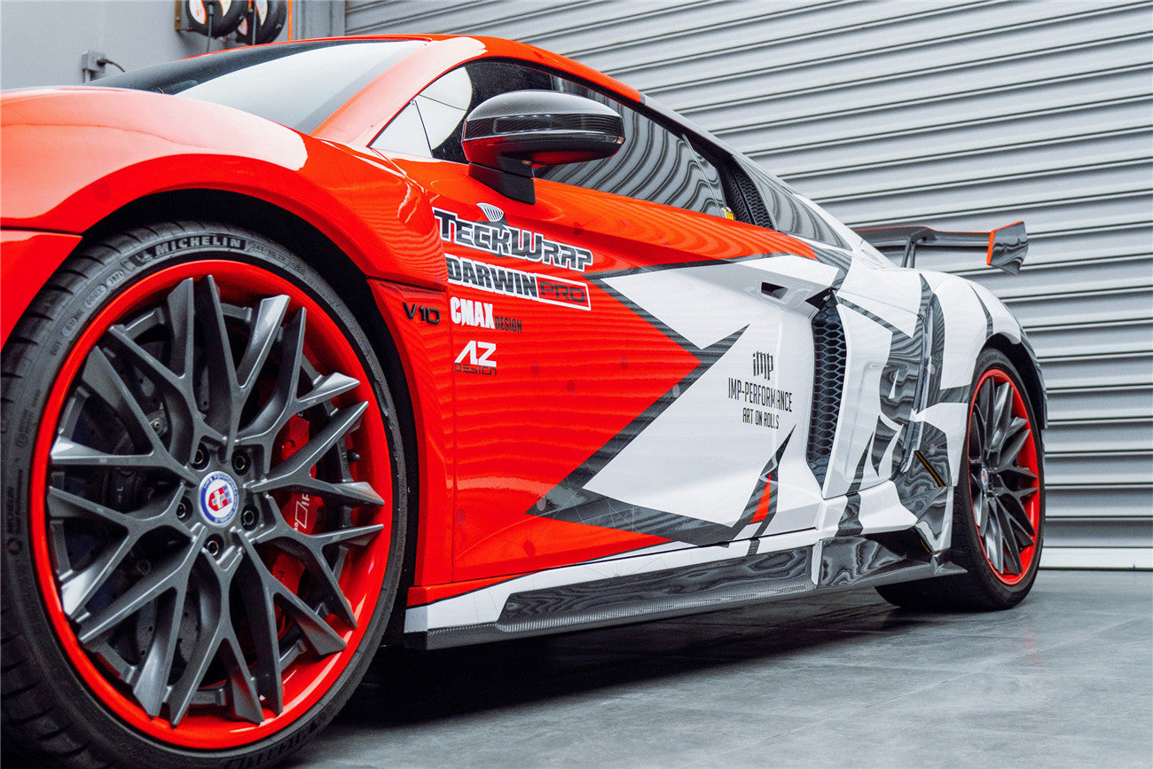 2016-2023 Audi R8 Coupe/Spyder iMPII Carbon Fiber Side Door Panel Blades - DarwinPRO Aerodynamics