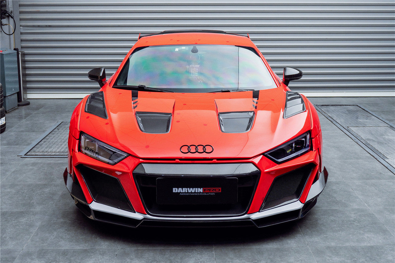 2016-2018 Audi R8 Coupe/Spyder IMPII Part Carbon Fiber Front Bumper - DarwinPRO Aerodynamics