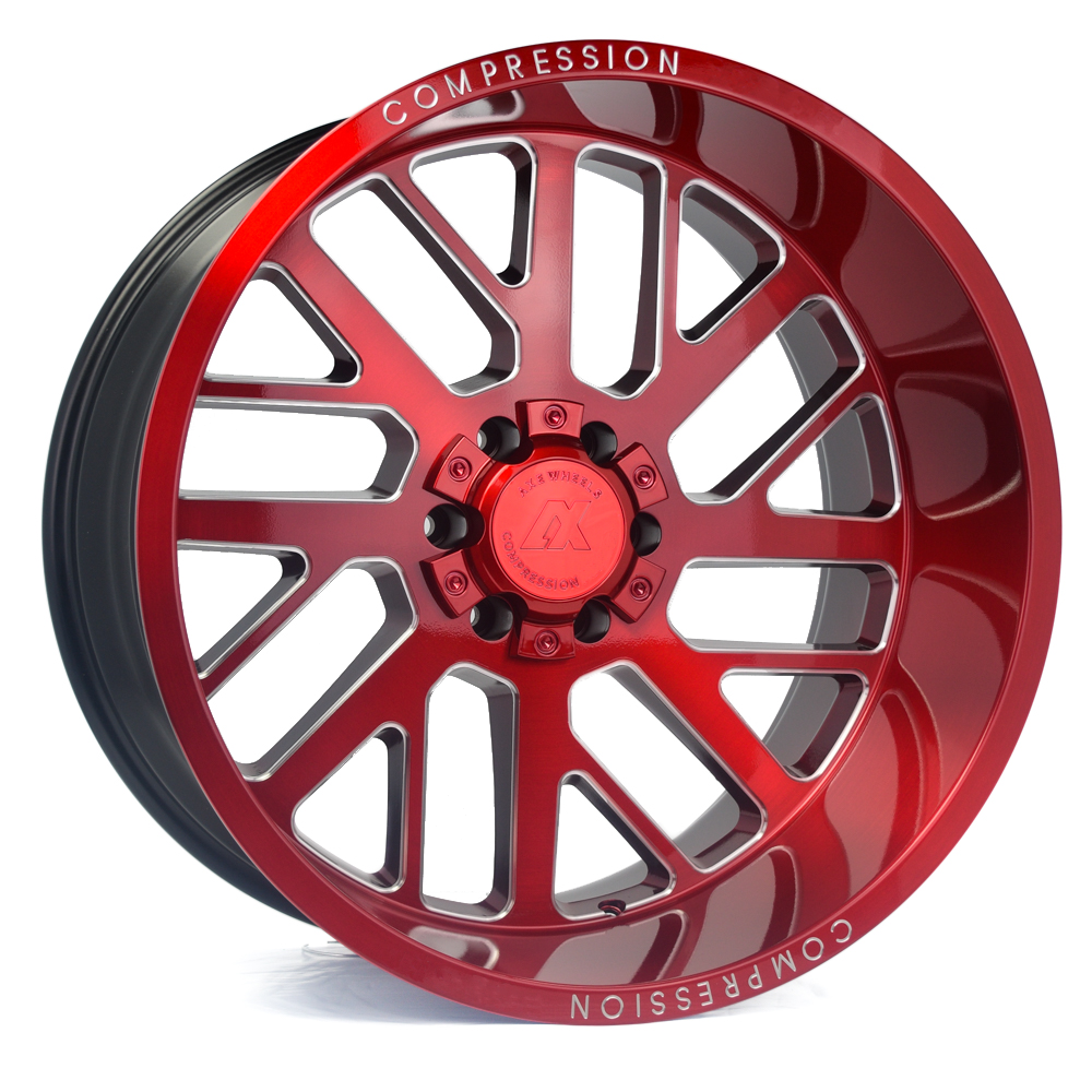 AXE WHEELS AX2.2 RED 22x12 ET-44 8x165 (Square Set of 4)