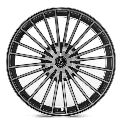 AXE WHEELS EX50 BLACK AND POLISHED FACE 20x8.5 ET25 5x114 (Square Set of 4)