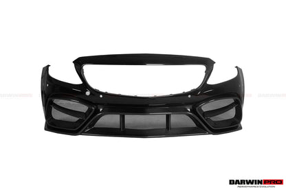 2015-2021 Mercedes Benz W205 C63/S AMG Coupe IMP Performance Partial Carbon Fiber Front Bumper w/ Grill & Canards - DarwinPRO Aerodynamics