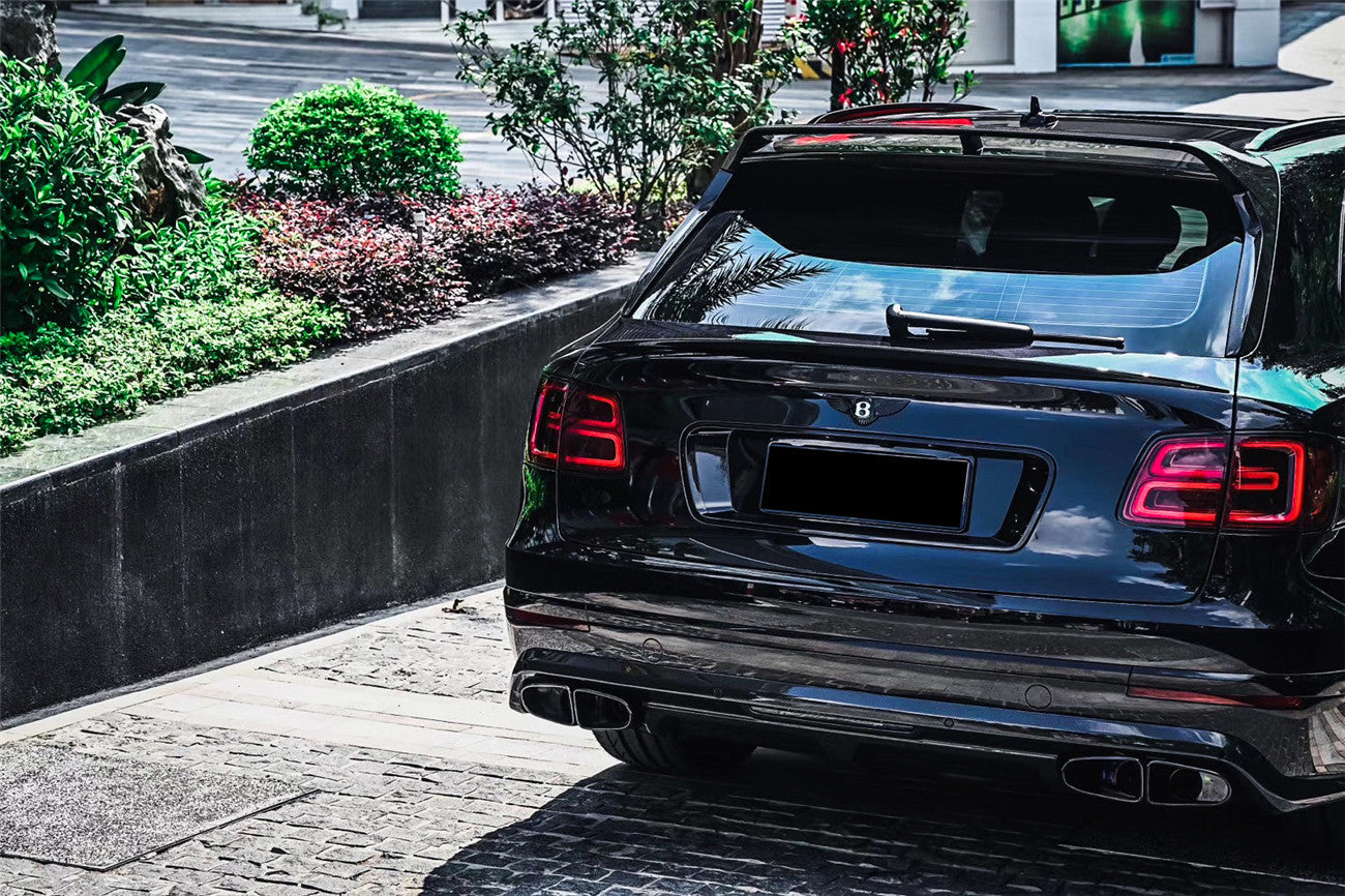 2016-2019 Bentley Bentayga OD Style Carbon Fiber Rear Lip - Carbonado