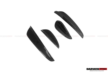 2015-2021 Mercedes Benz W205 C63/S AMG Coupe IMP Performance Partial Carbon Fiber Front Bumper w/ Grill & Canards - DarwinPRO Aerodynamics