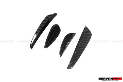 2015-2021 Mercedes Benz W205 C63/S AMG Coupe IMP Performance Partial Carbon Fiber Front Bumper w/ Grill & Canards - DarwinPRO Aerodynamics