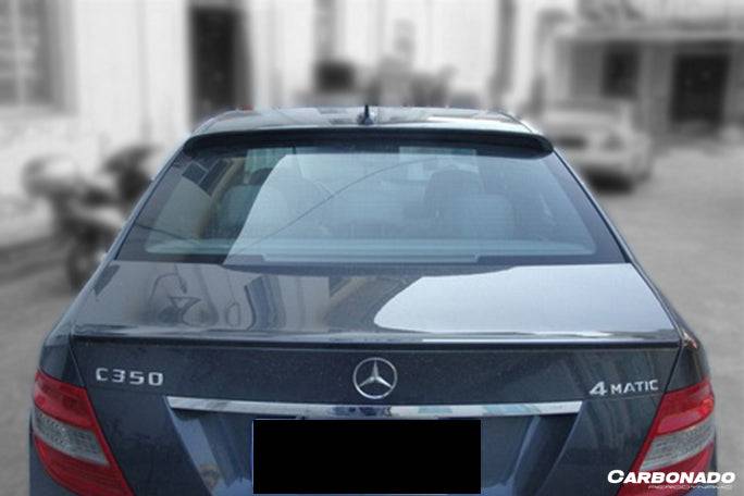 2008-2014 Mercedes Benz W204 C Class/ C63 AMG Sedan BS Style Carbon Fiber Roof Spoiler - Carbonado Aero