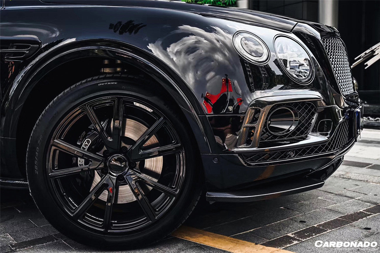 2016-2019 Bentley Bentayga OD Style Carbon Fiber Fog Light Cover - Carbonado