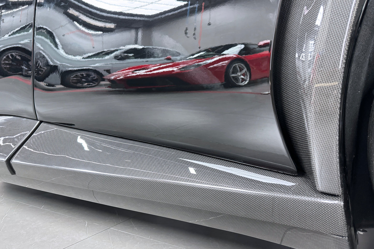 2023-2025 Ferrari Purosangue FUV Type F175 OEM Style Dry Carbon Fiber Side skirts