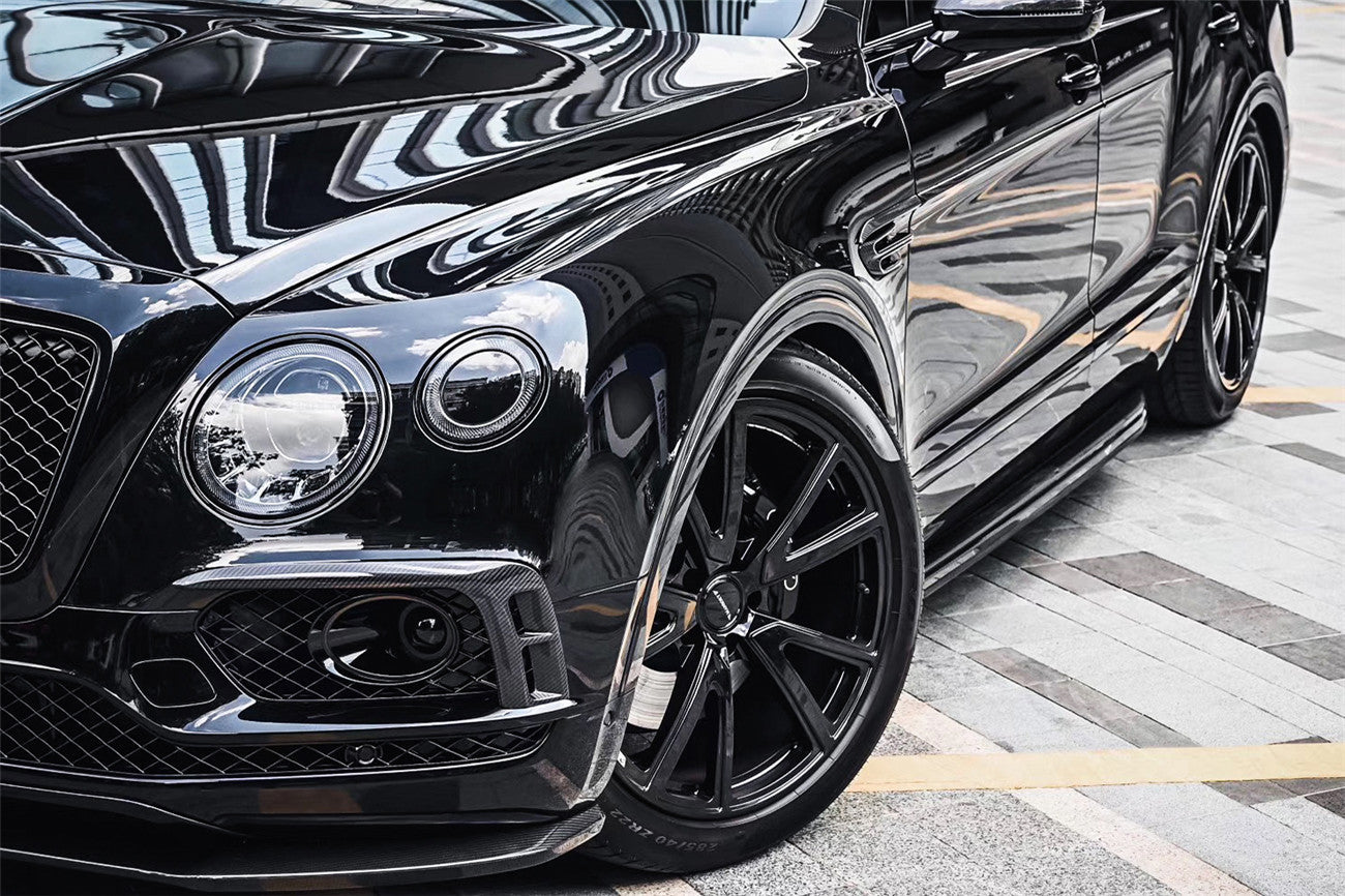 2016-2019 Bentley Bentayga OD Style Carbon Fiber Fog Light Cover - Carbonado