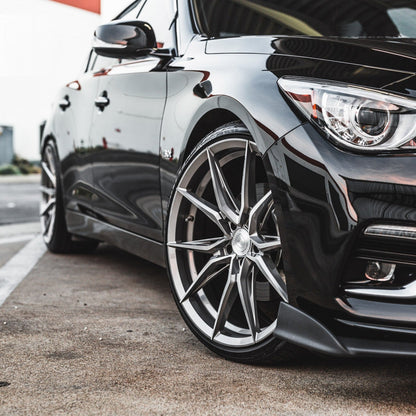 Rohana RFX13 20x10 ET22 / 20x11 ET35 Brushed Titanium 5x112 – (Staggered Set of 4)