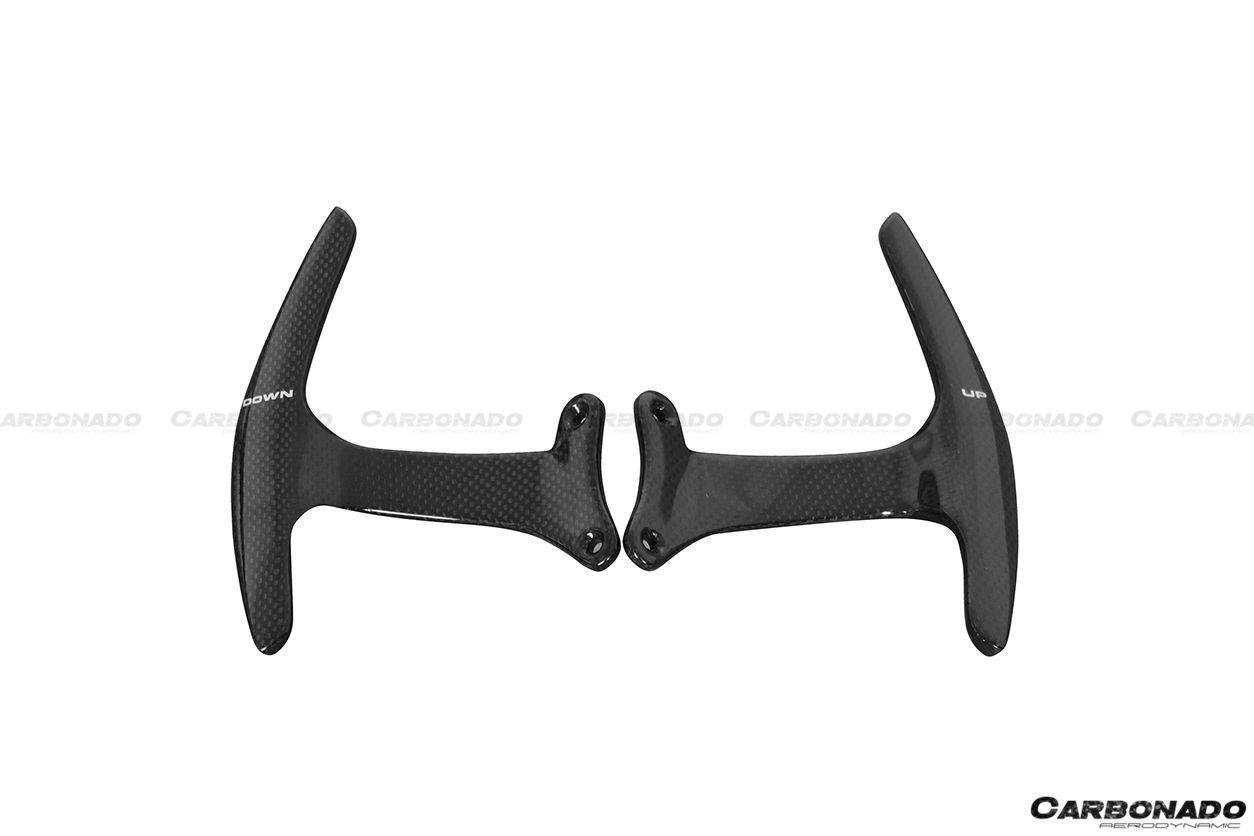2015-2020 Ferrari 488 GTB Spyder OE Style Dry Carbon Fiber shift paddle - Carbonado Aero
